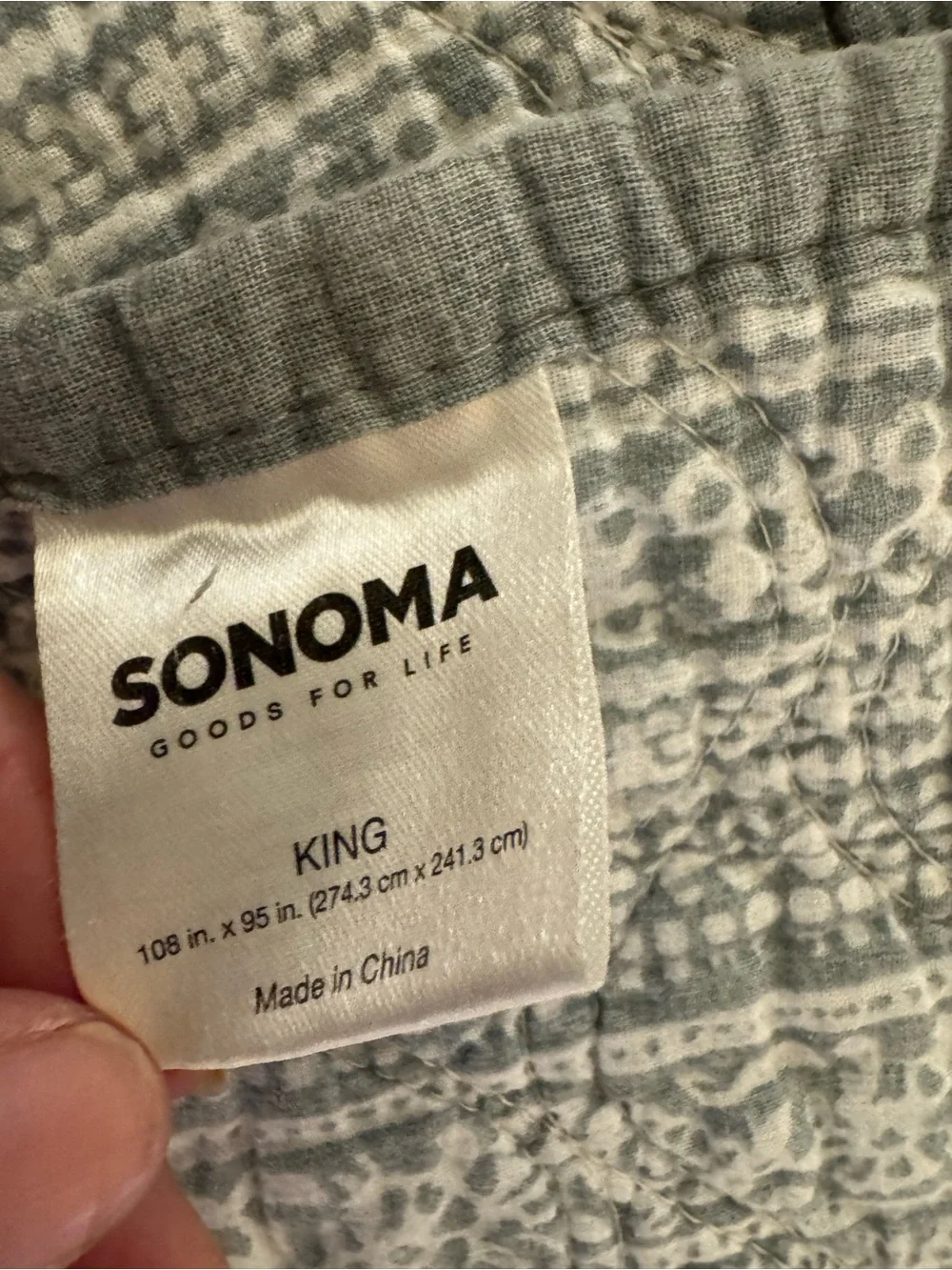 Sonoma Quilted Patchwork Bedspread in Sage and Cream